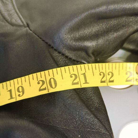 Vintage Torras Black Leather Jacket Mens Size 48 Made In Spain Pure Wool Lining - Picture 11 of 12